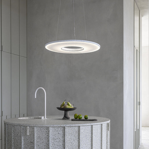 Iris LED Horizontal Pendant Light kitchen.