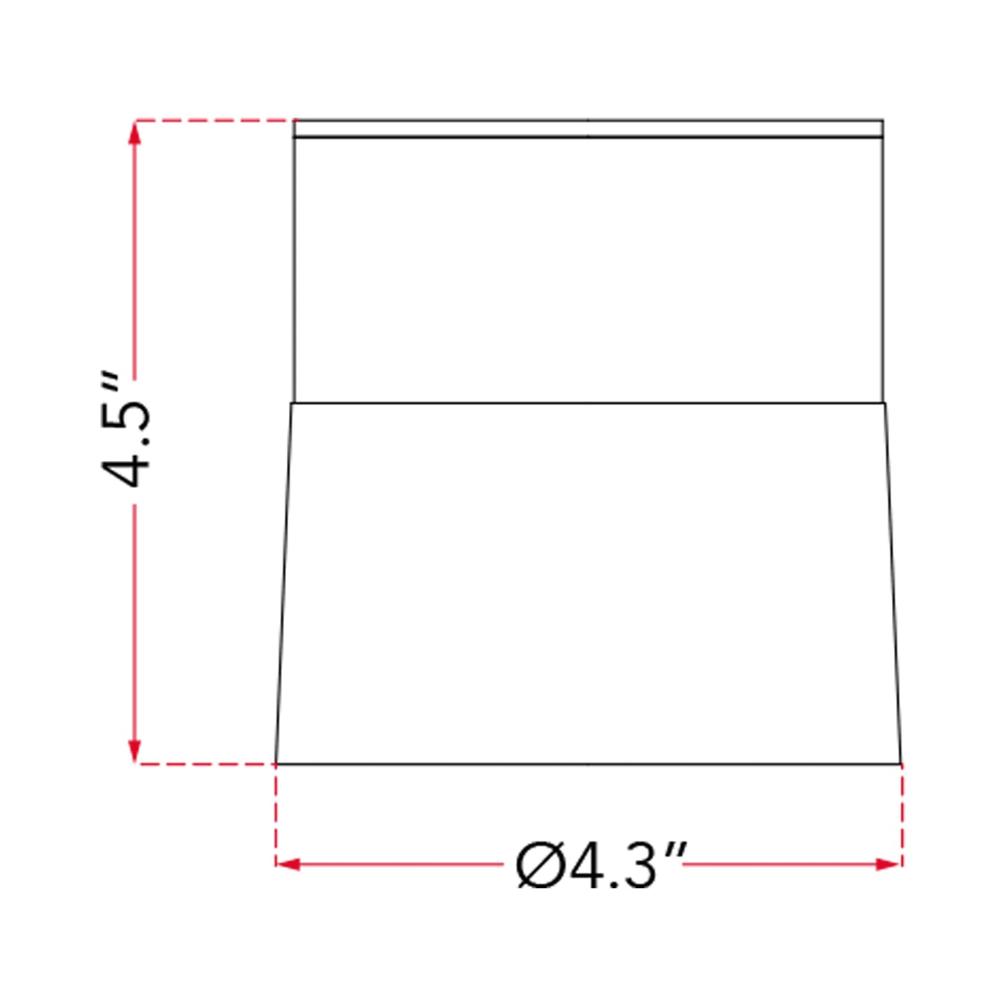 Arc Rotate LED Spot Light - line drawing.