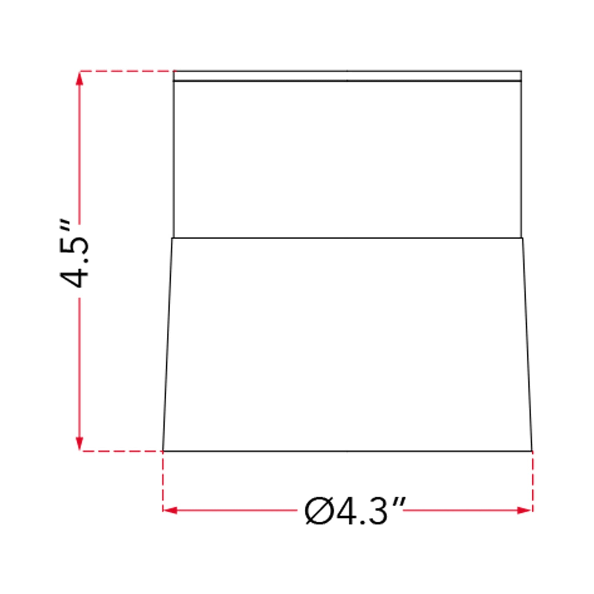 Arc Rotate LED Spot Light - line drawing.