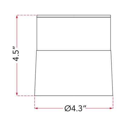 Arc Rotate LED Spot Light - line drawing.