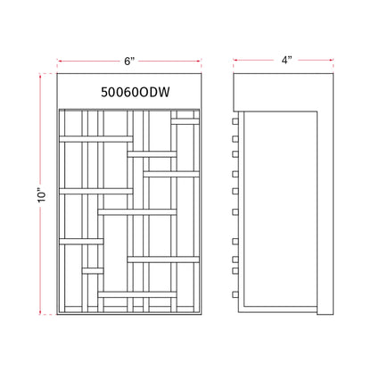 Aspen Outdoor LED Wall Light - line drawing.
