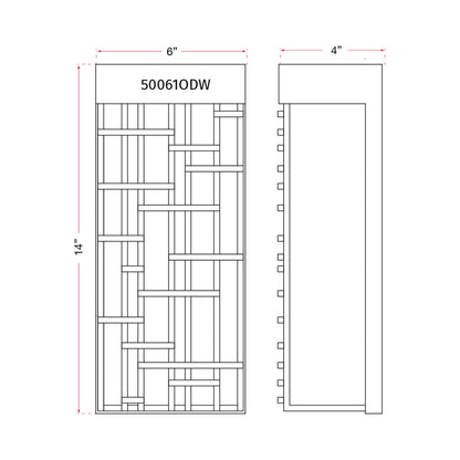 Aspen Outdoor LED Wall Light - line drawing.
