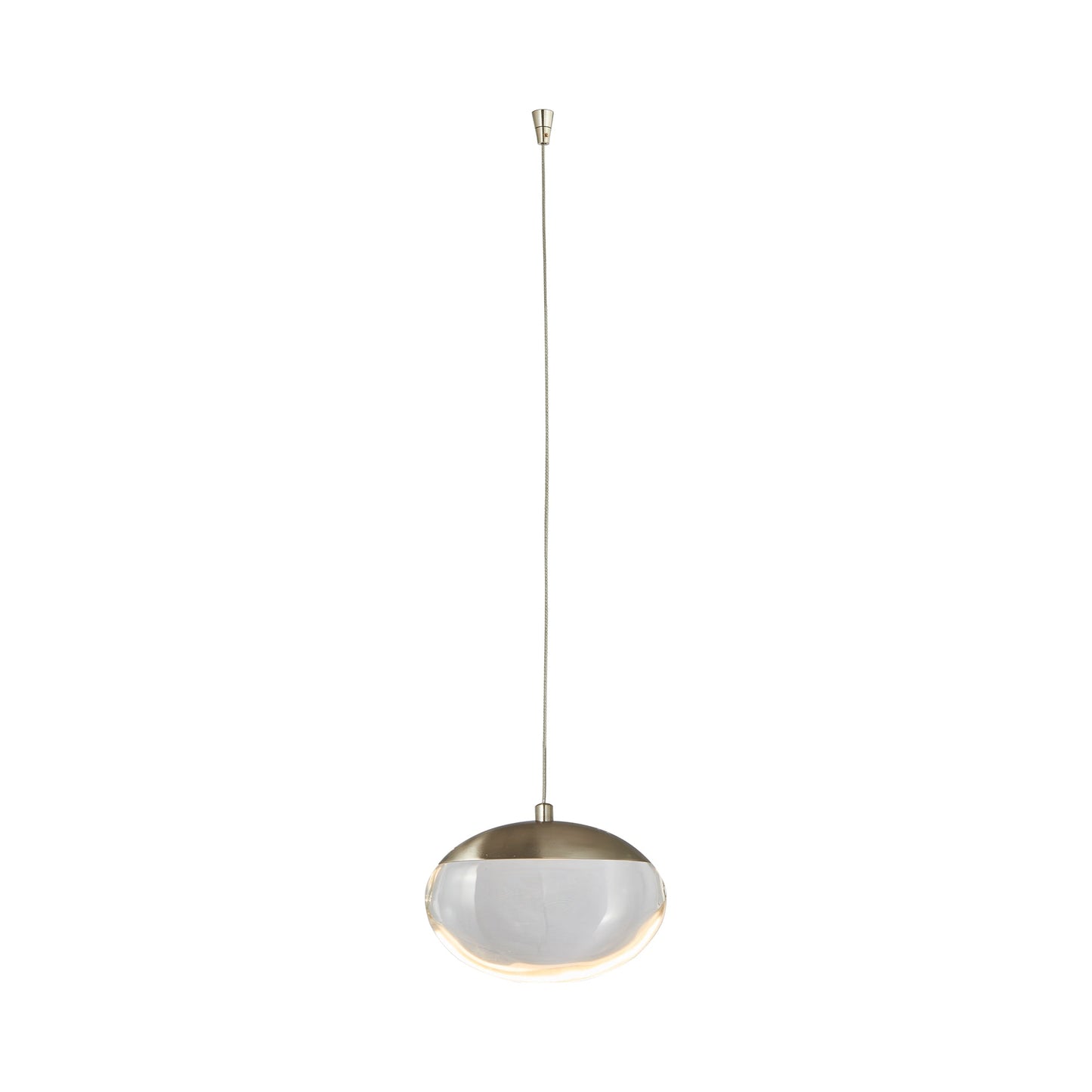 Athena LED Pendant Light in Brushed Nickel (Without Canopy).