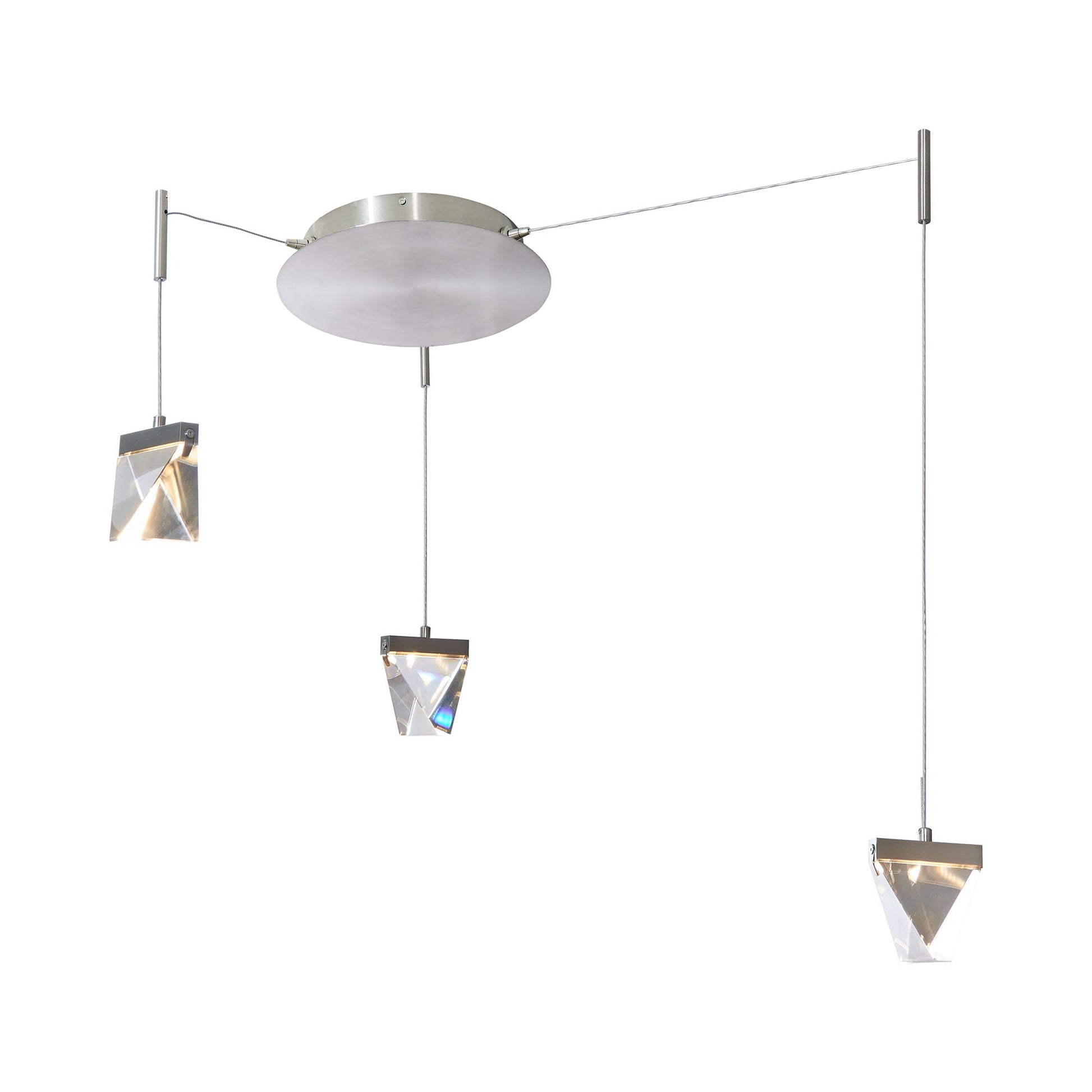 Atlas LED Chandelier in Brushed Nickel (3-Light).