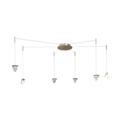 Atlas LED Chandelier in Brushed Nickel (6-Light).