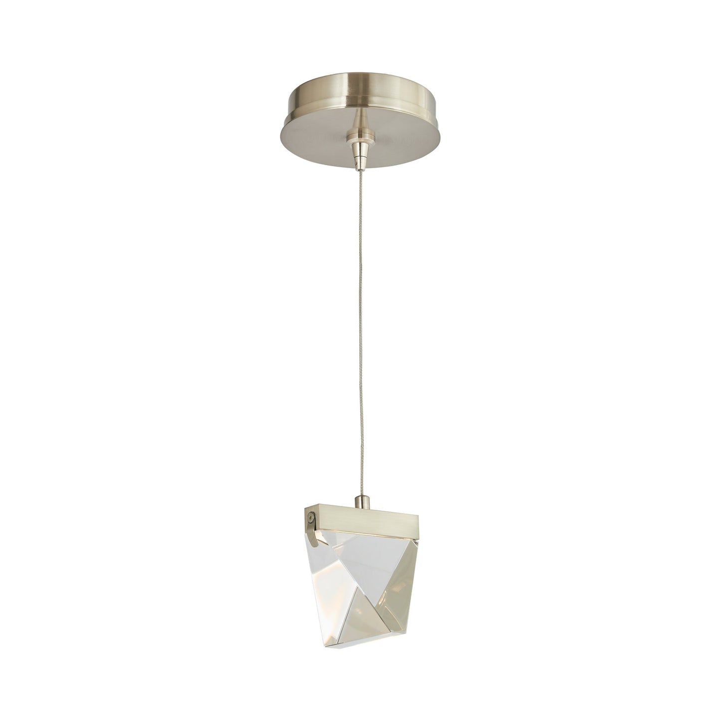 Atlas LED Pendant Light in Brushed Nickel (With Canopy).