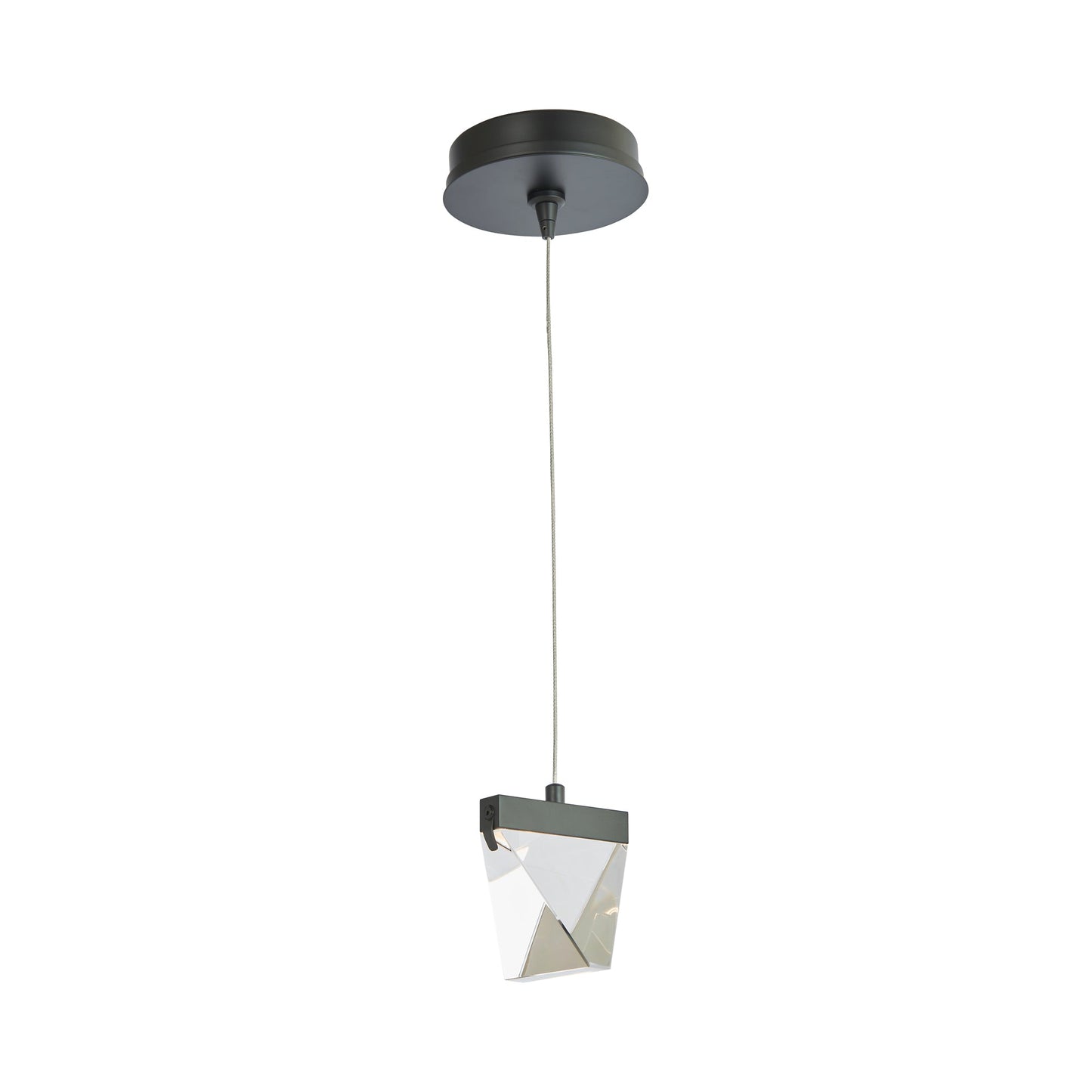 Atlas LED Pendant Light in Matte Black (With Canopy).