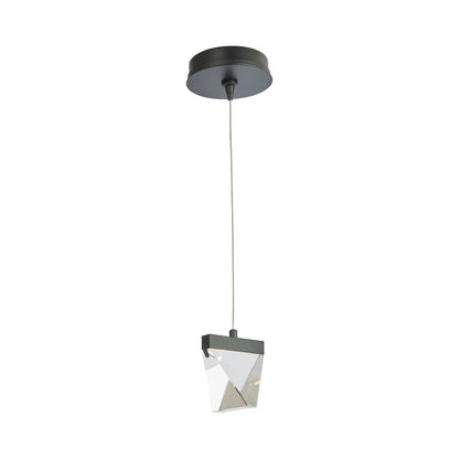 Atlas LED Pendant Light in Matte Black (With Canopy).