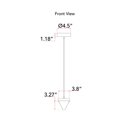 Atlas LED Pendant Light - line drawing.