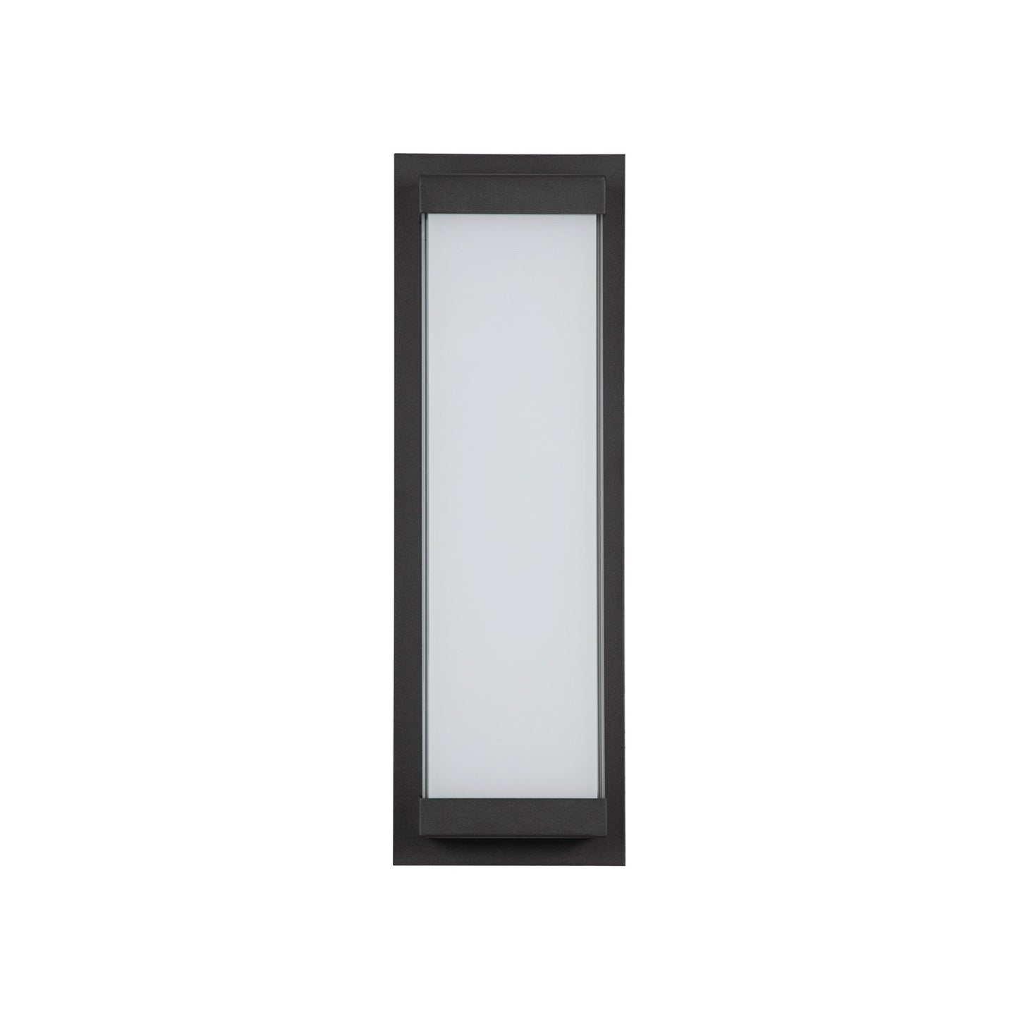 Atom Outdoor LED Wall Light in Matte Black (12-Inch).