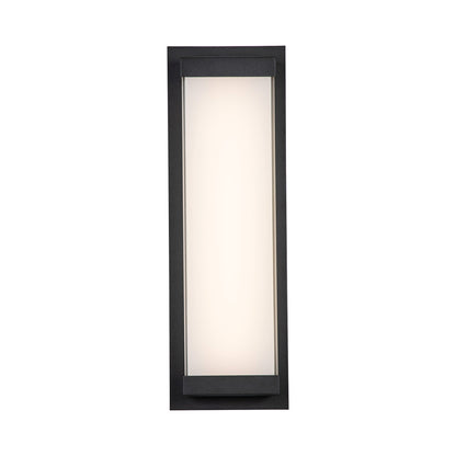 Atom Outdoor LED Wall Light in Matte Black (18.1-Inch).