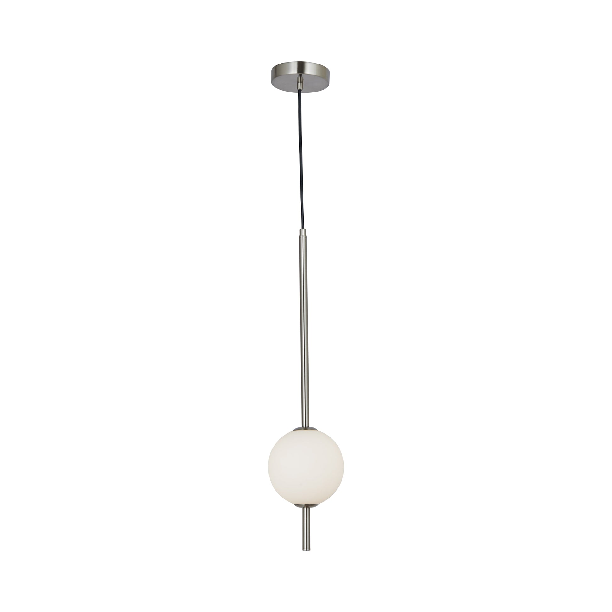 B Ton LED Pendant Light in Brushed Nickel.