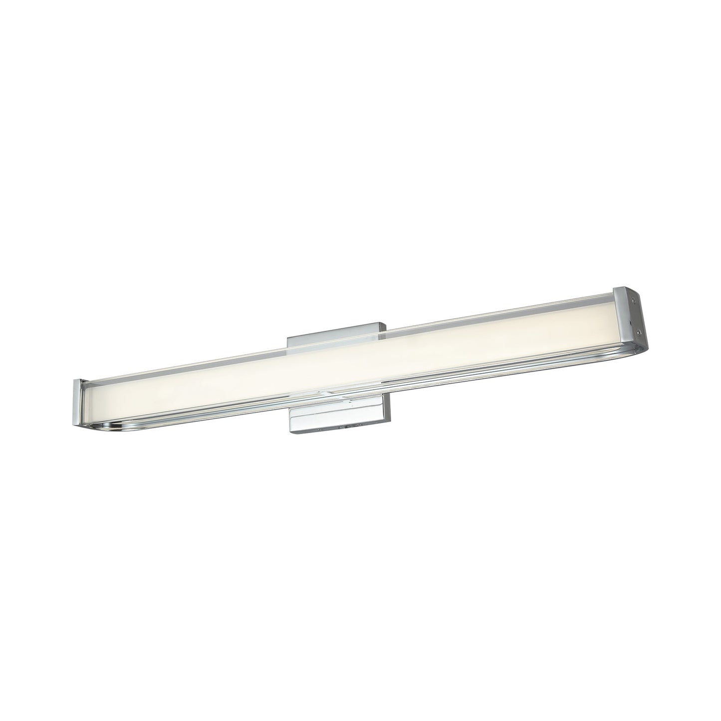 Bend LED Bath Vanity Light in Chrome (32-Inch).