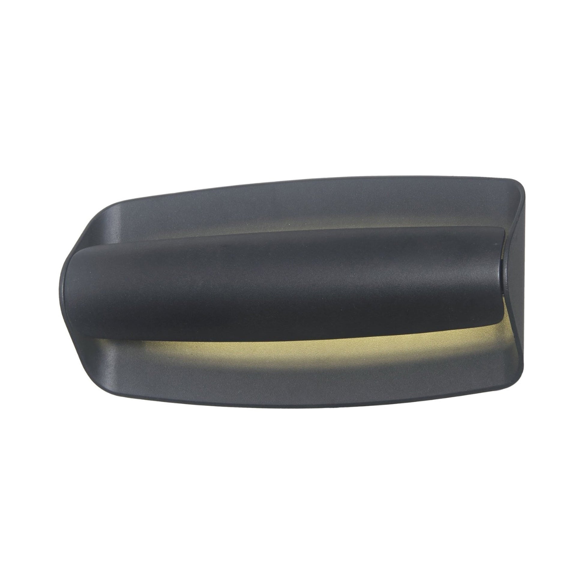 Bezel Outdoor LED Wall Light in Matte Black.