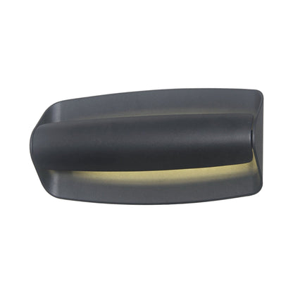 Bezel Outdoor LED Wall Light in Matte Black.