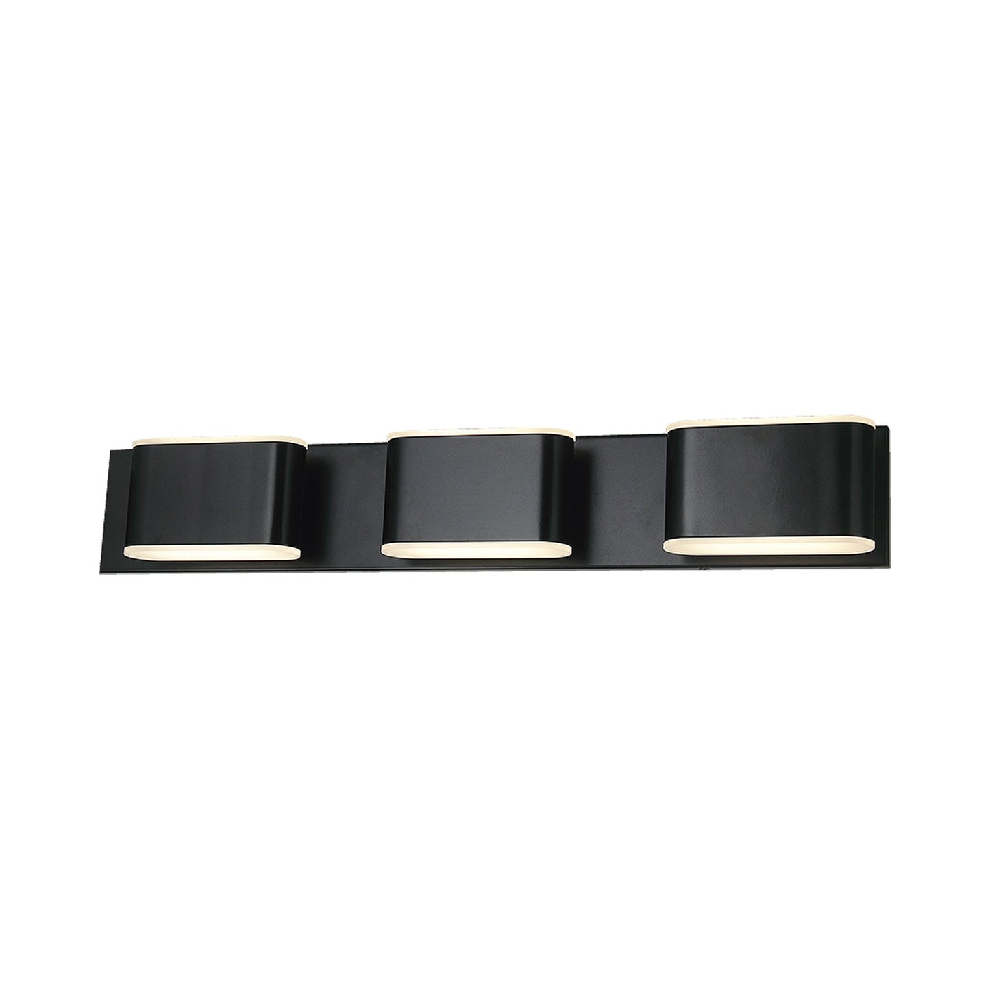 Bianca LED Bath Vanity Light in Black (25.6-Inch).