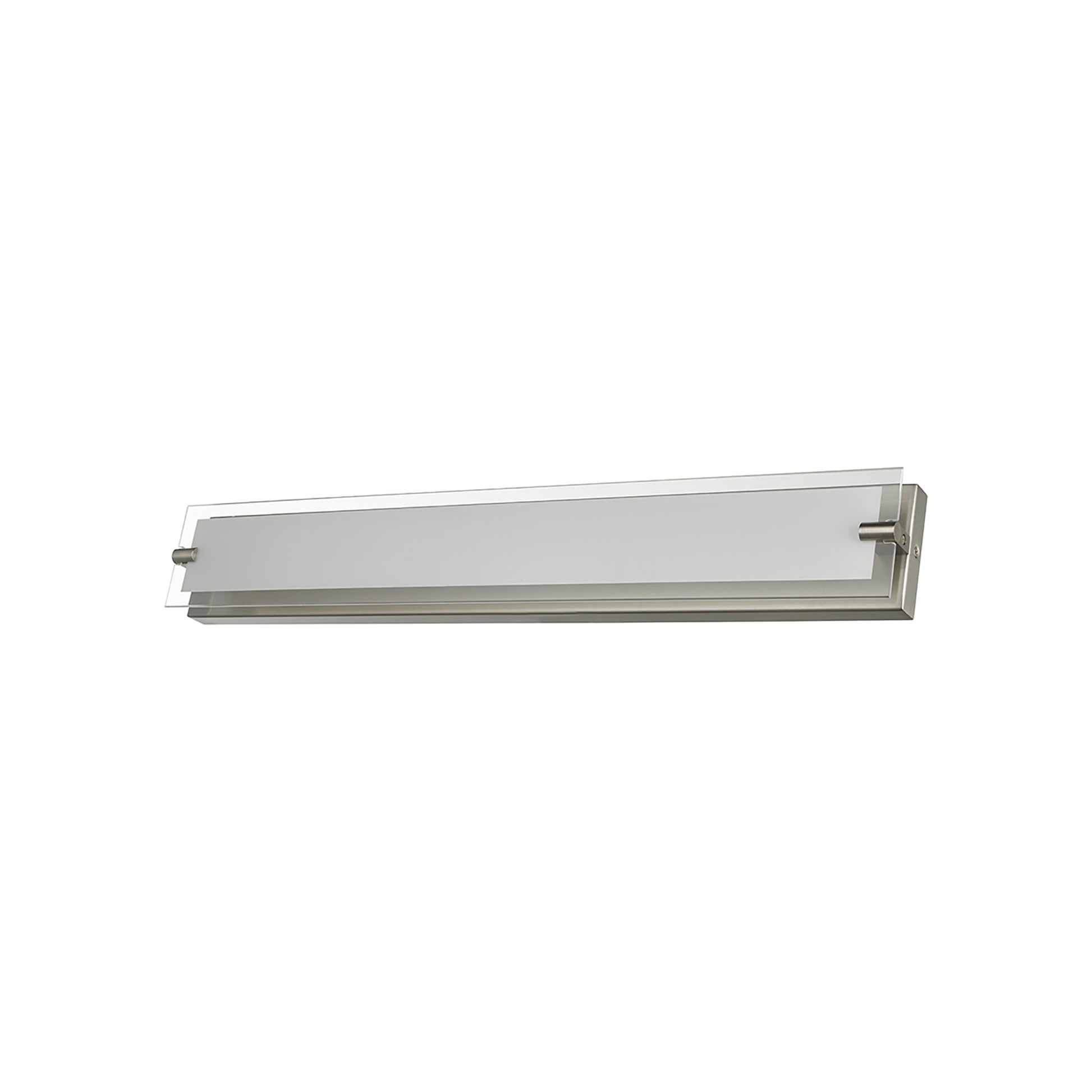 Blaze LED Bath Vanity Light in Brushed Nickel/Frosted Glass (28.3-Inch).