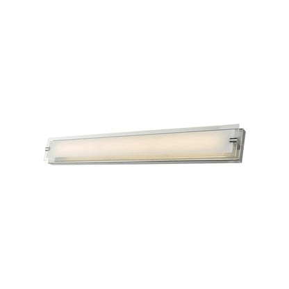Blaze LED Bath Vanity Light in Chrome/Frosted Glass (28.3-Inch).