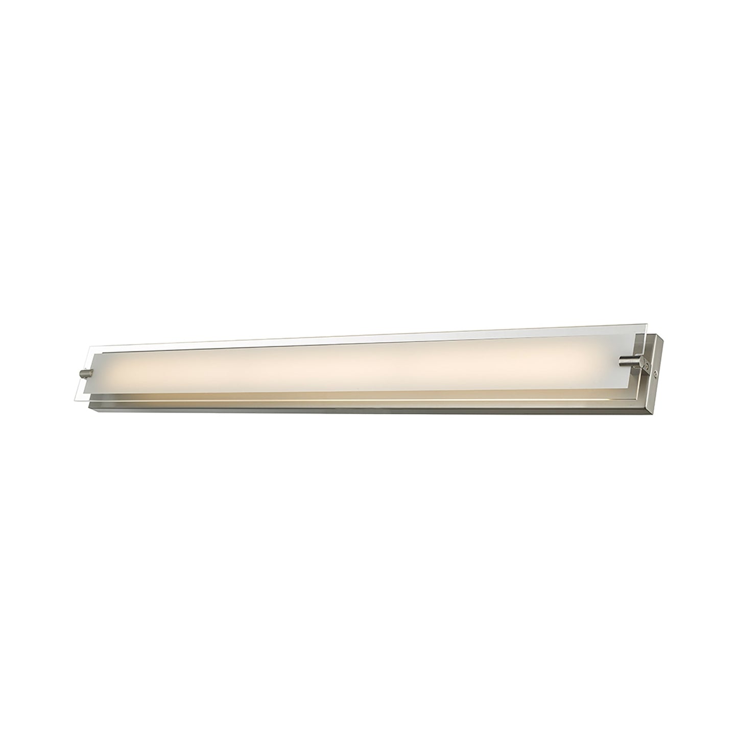 Blaze LED Bath Vanity Light in Brushed Nickel/Frosted Glass (40.2-Inch).