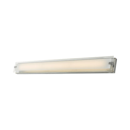 Blaze LED Bath Vanity Light in Chrome/Frosted Glass (40.2-Inch).