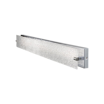 Blaze LED Bath Vanity Light in Brushed Nickel/Water Glass (28.3-Inch).