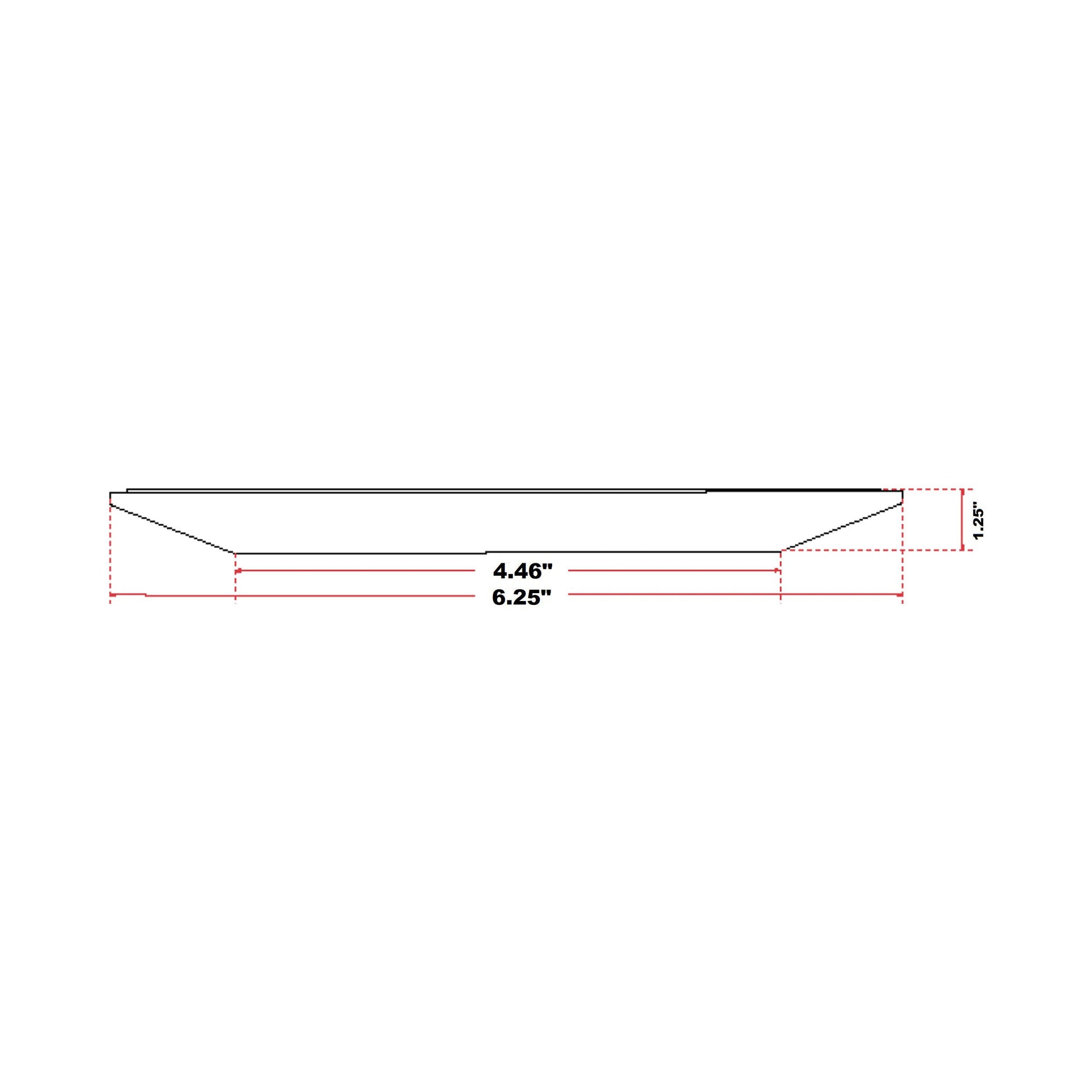 Button Outdoor LED Flush Mount Ceiling Light - line drawing.
