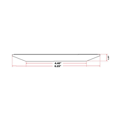 Button Outdoor LED Flush Mount Ceiling Light - line drawing.
