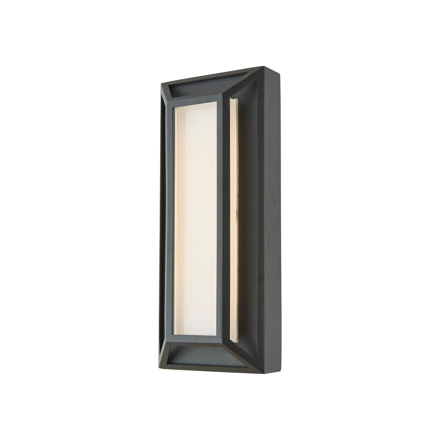 Cell Outdoor LED Wall Light in Matte Black (12-Inch).