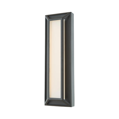 Cell Outdoor LED Wall Light in Matte Black (18-Inch).