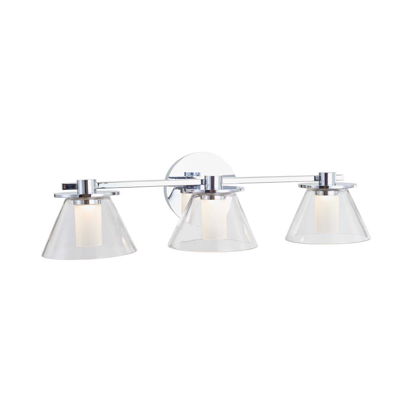 Cone LED Bath Vanity Light in Chrome (3-Light).