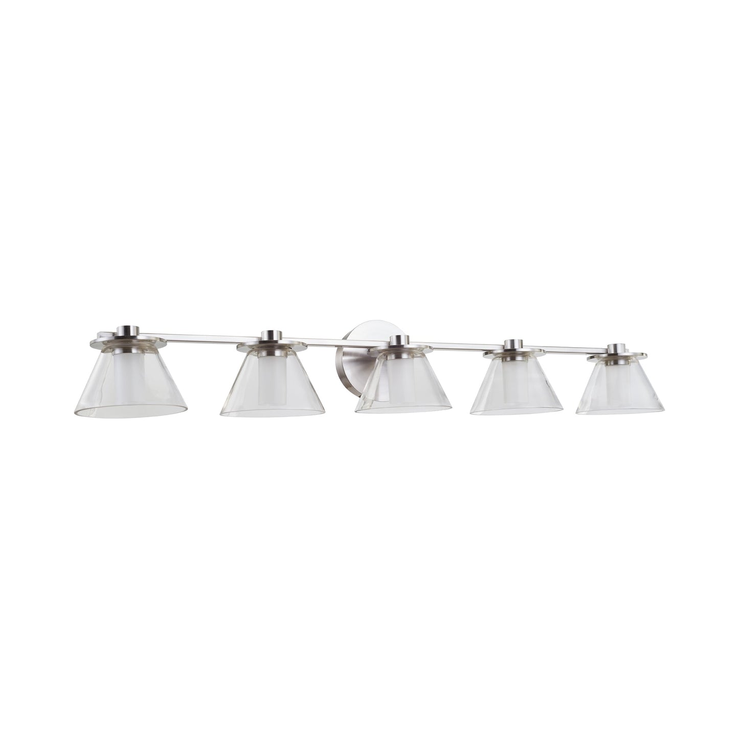 Cone LED Bath Vanity Light in Brushed Nickel (5-Light).