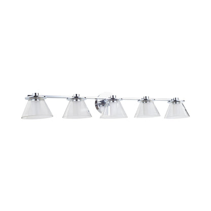 Cone LED Bath Vanity Light in Chrome (5-Light).