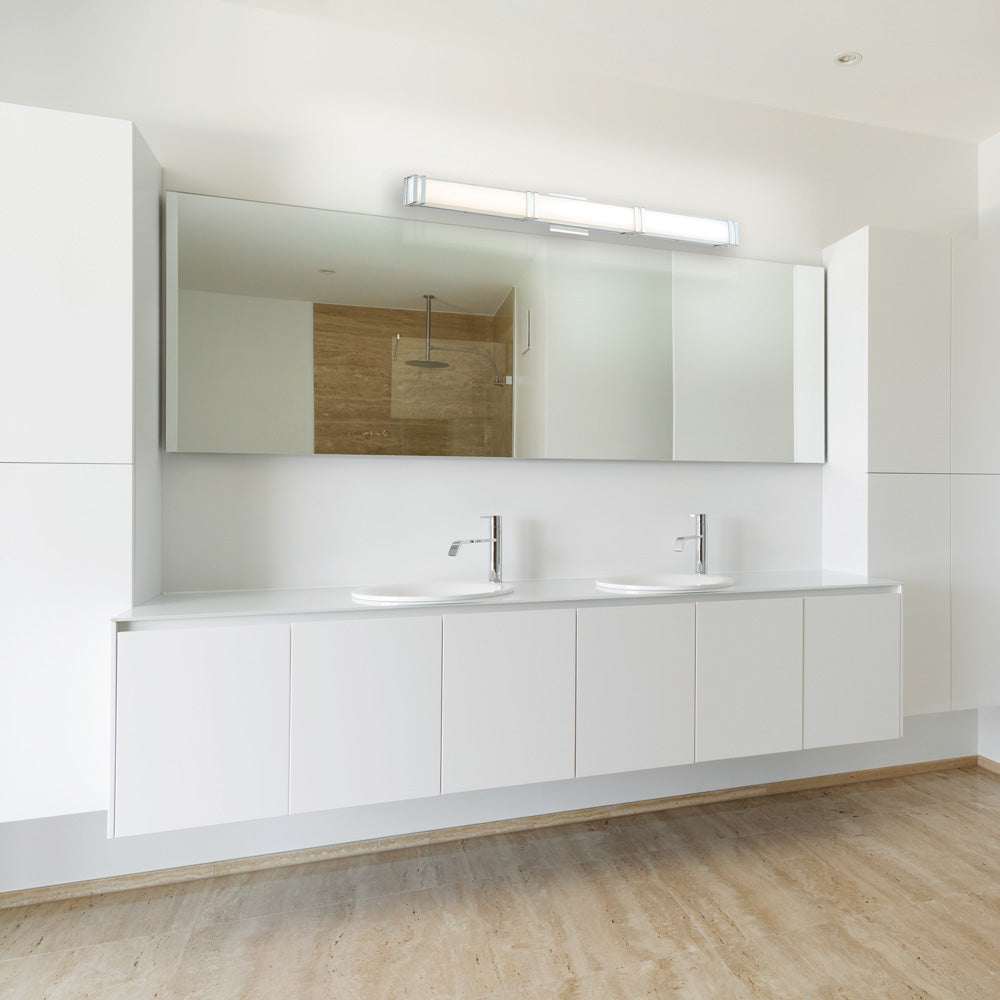 Cosmo LED Bath Vanity Light in bathroom.