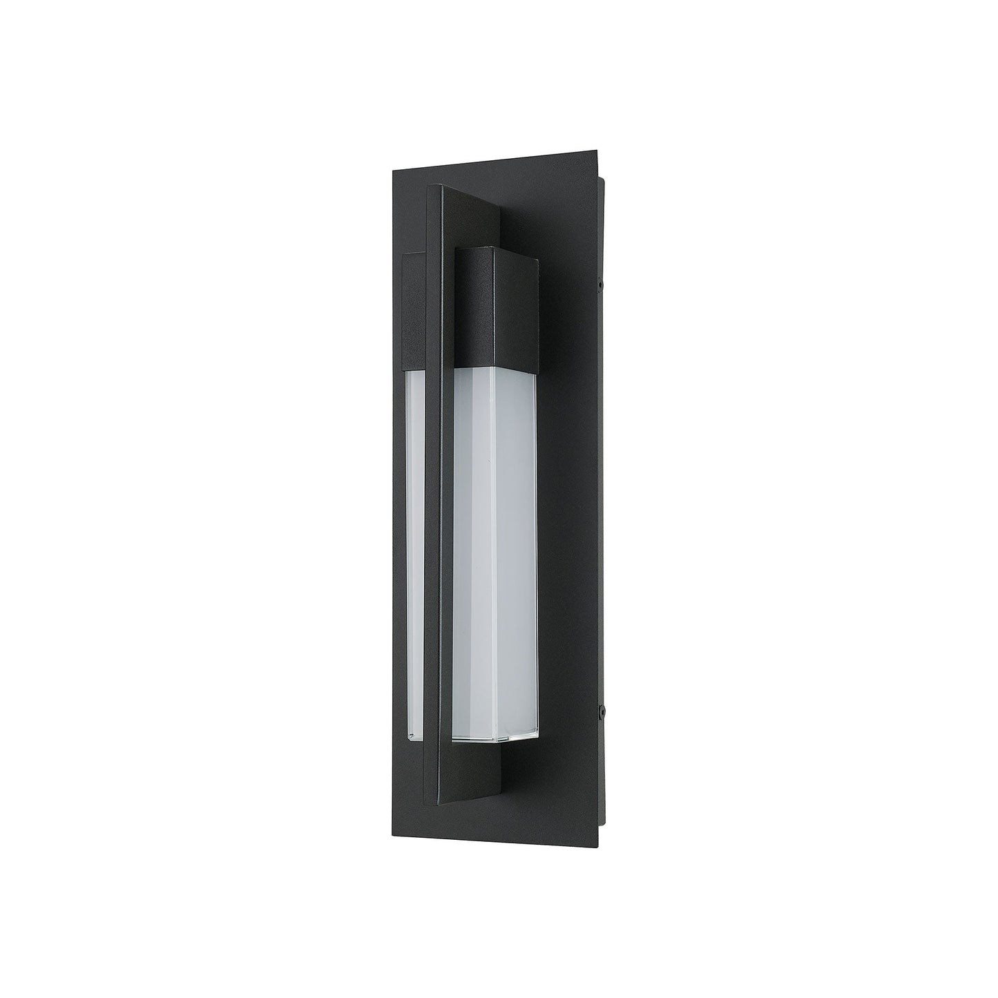 Electron Outdoor LED Wall Light in Matte Black (14-Inch).