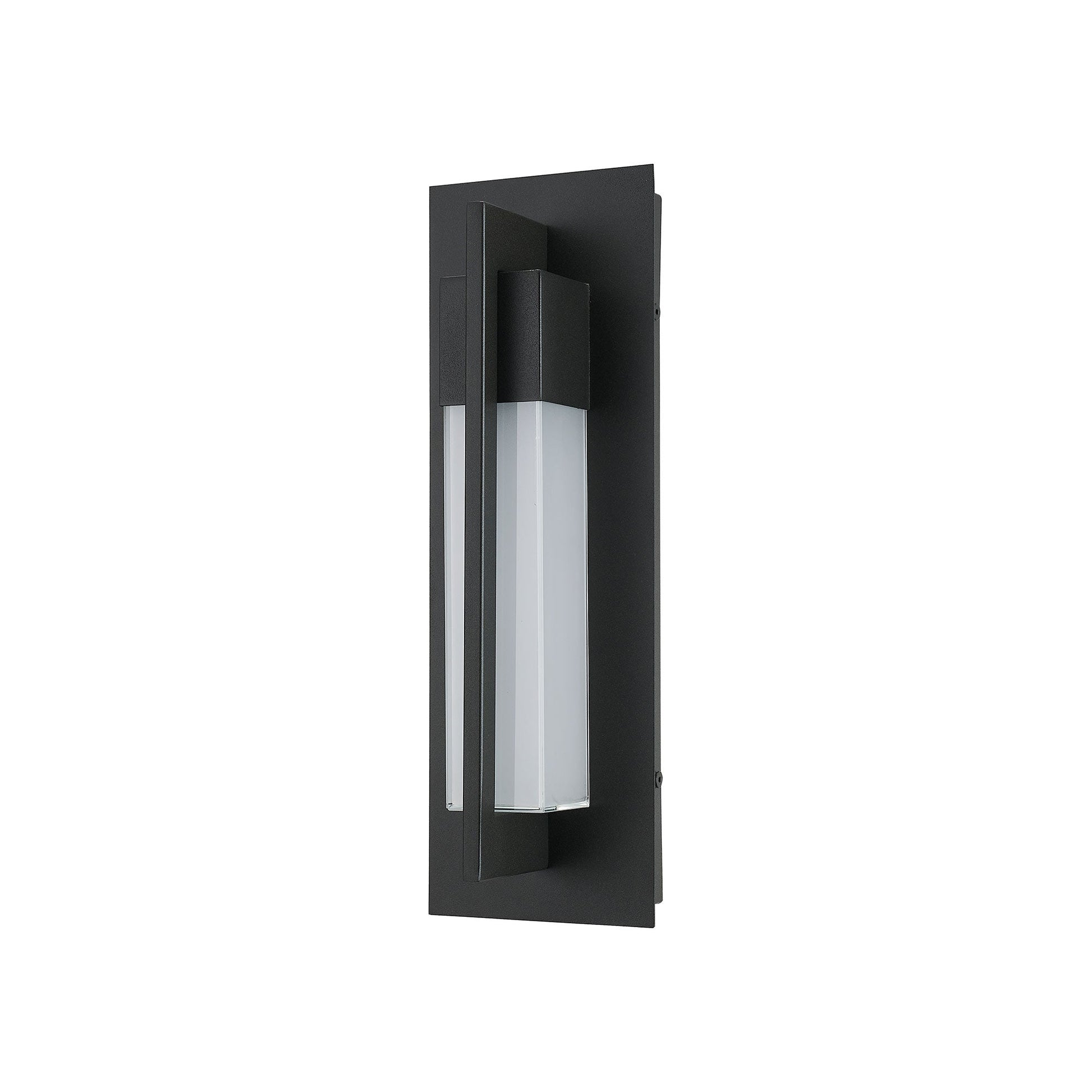 Electron Outdoor LED Wall Light in Matte Black (14-Inch).