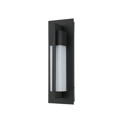 Electron Outdoor LED Wall Light in Matte Black (14-Inch).