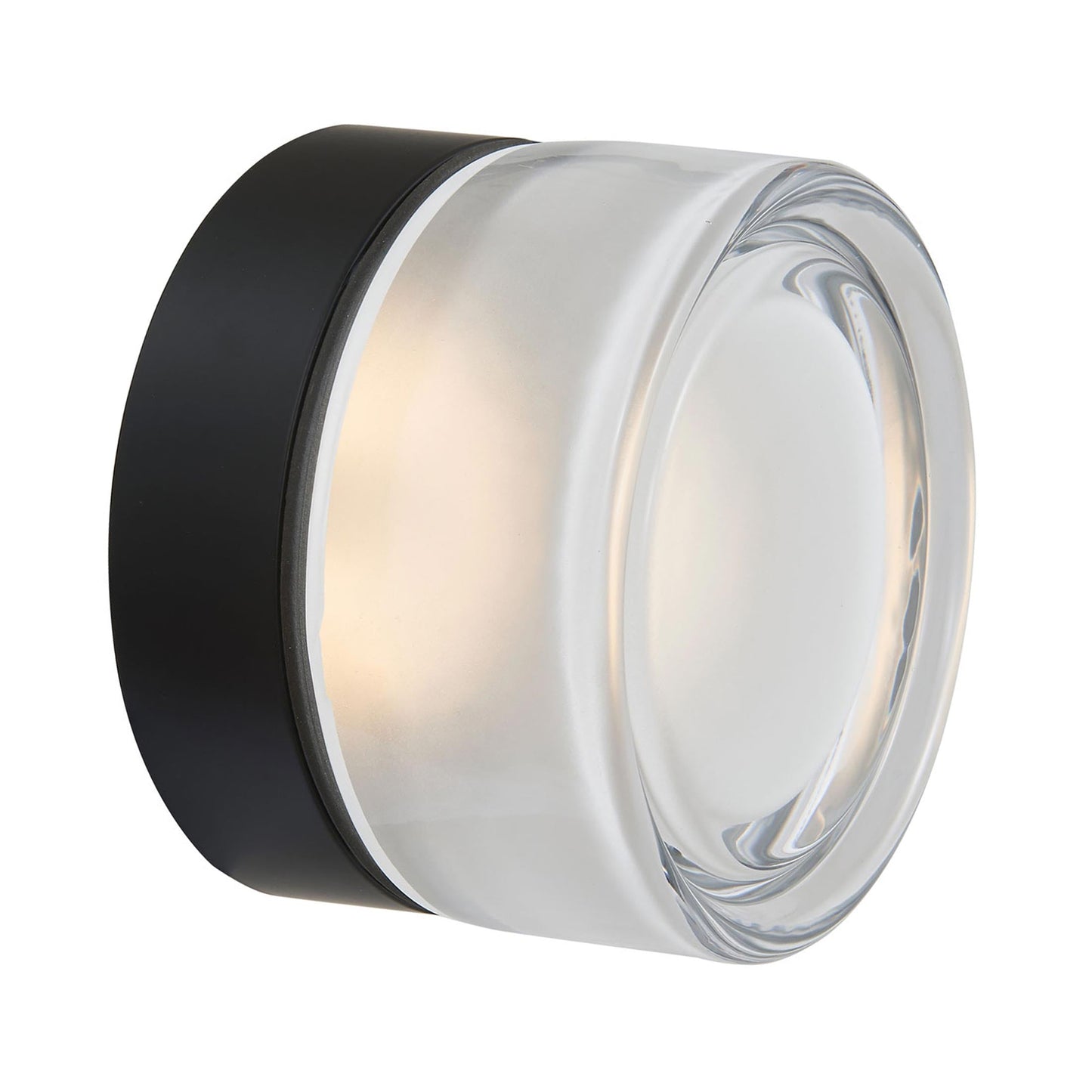Elf Outdoor LED Ceiling / Wall Light in Matte Black / Frosted Glass.