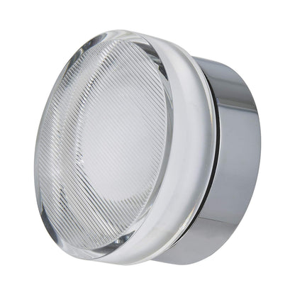 Elf Ribbed Outdoor LED Ceiling / Wall Light in Chrome.