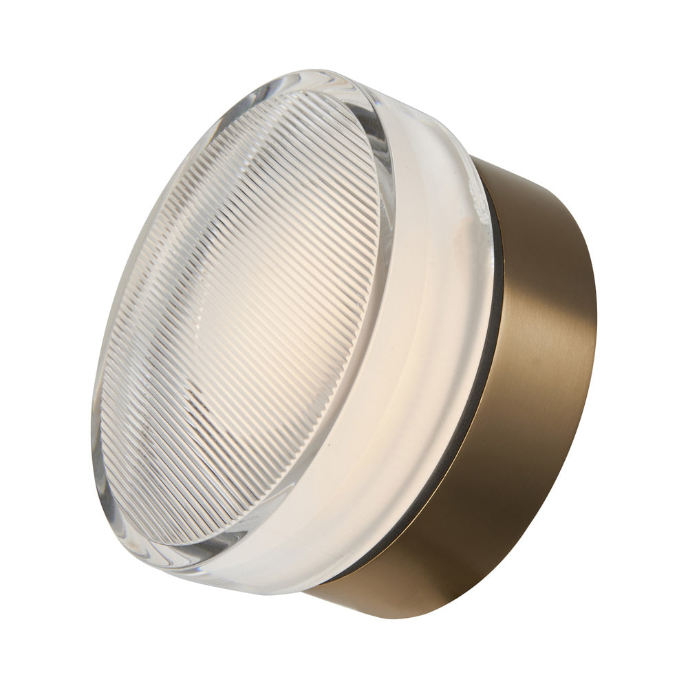 Elf Ribbed Outdoor LED Ceiling / Wall Light in Detail.