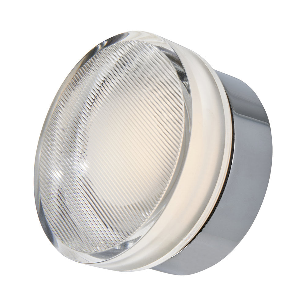 Elf Ribbed Outdoor LED Ceiling / Wall Light in Detail.