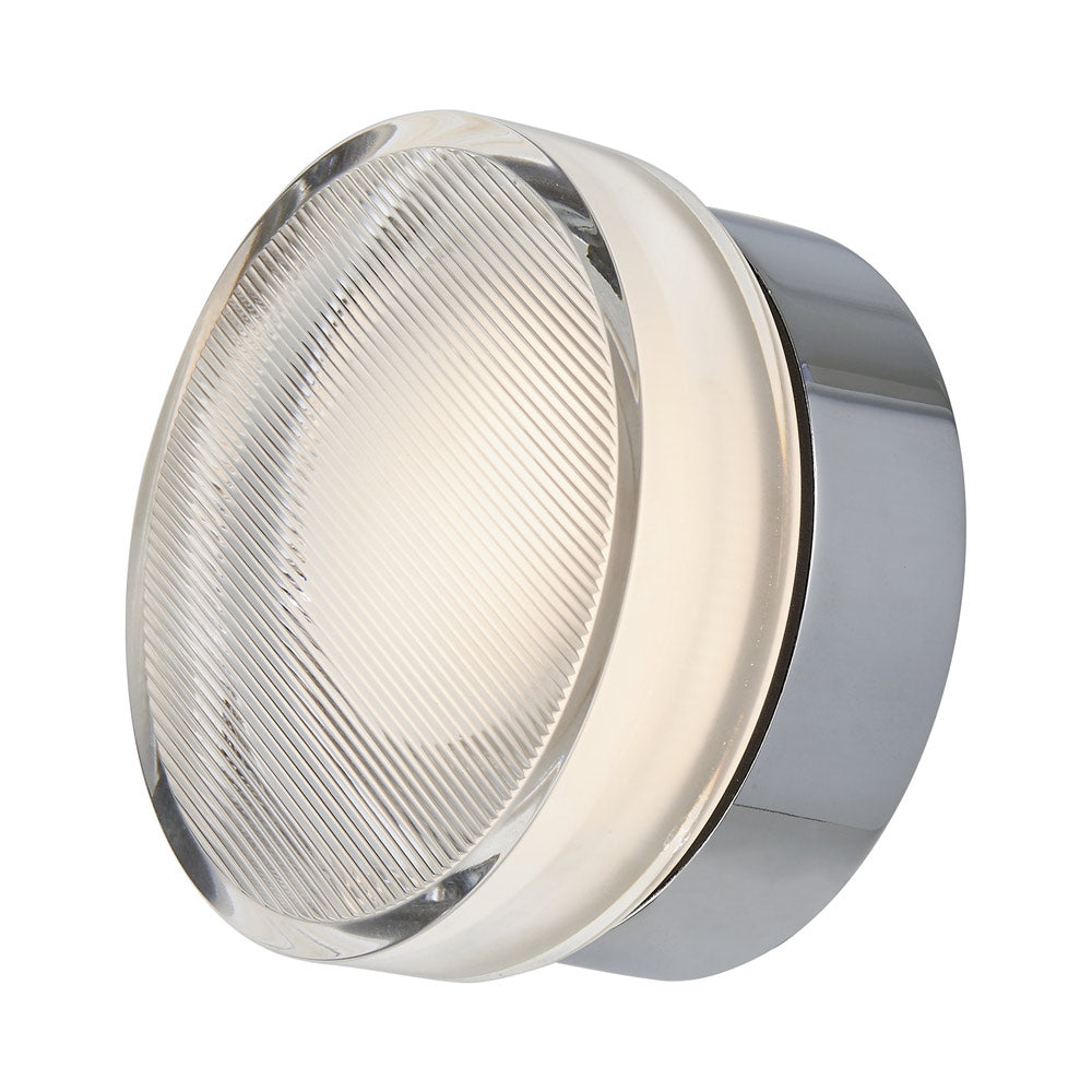 Elf Ribbed Outdoor LED Ceiling / Wall Light in Detail.