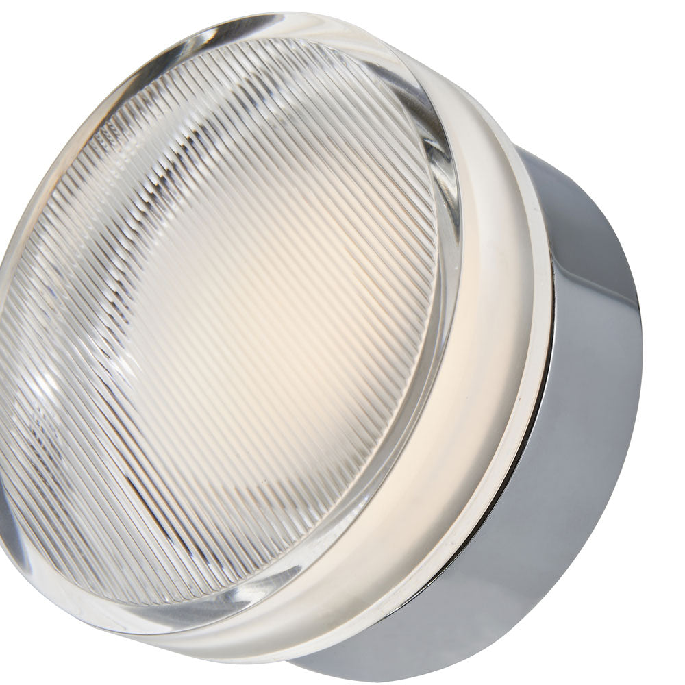 Elf Ribbed Outdoor LED Ceiling / Wall Light in Detail.