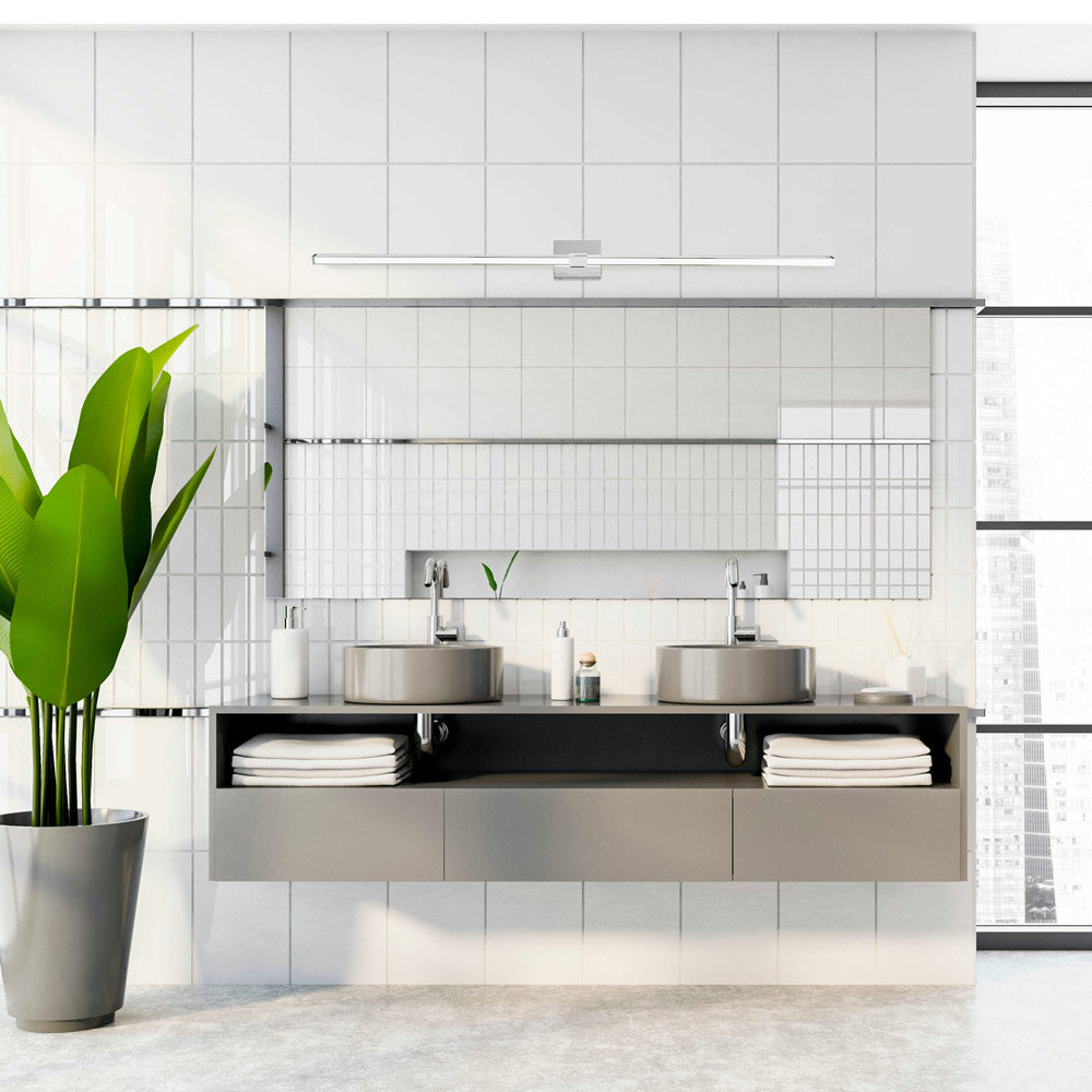 Epee LED Bath Vanity Light in bathroom.