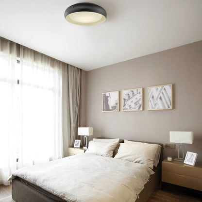 Euphoria LED Flush Mount Ceiling Light in bedroom.