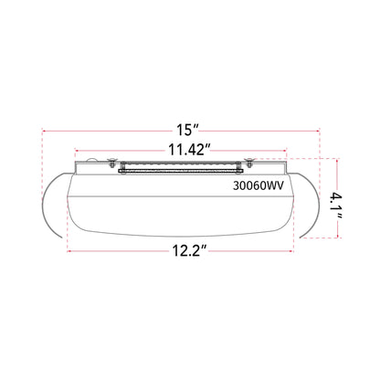 Euphoria LED Flush Mount Ceiling Light - line drawing.
