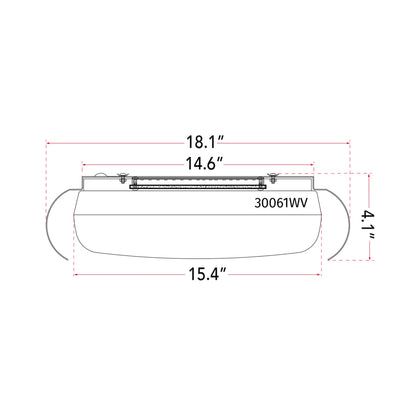 Euphoria LED Flush Mount Ceiling Light - line drawing.