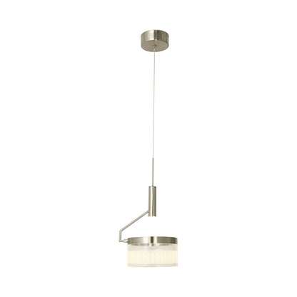Fleming LED Pendant Light in Brushed Nickel.