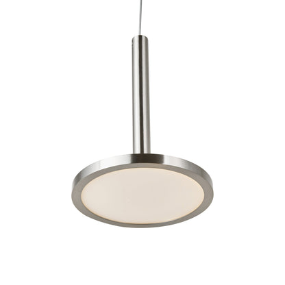 Flip LED Pendant Light in Brushed Nickel.