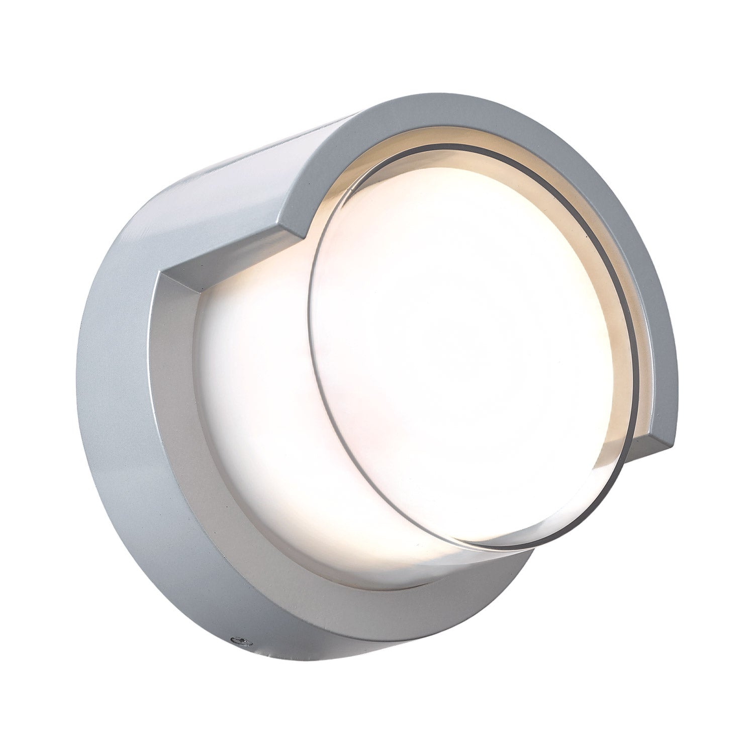 Geo Round Hooded Outdoor LED Wall Light in Detail.