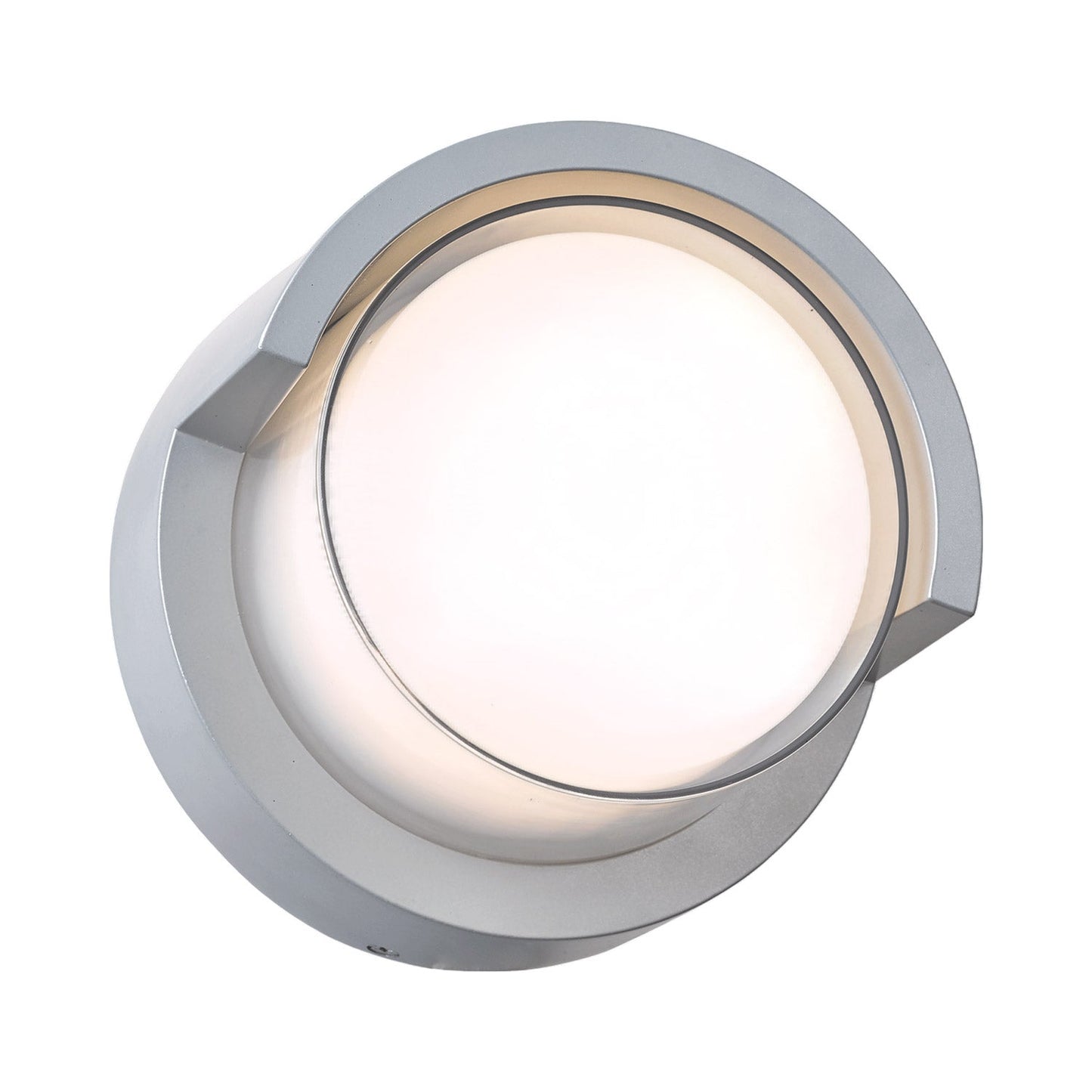 Geo Round Hooded Outdoor LED Wall Light in Detail.